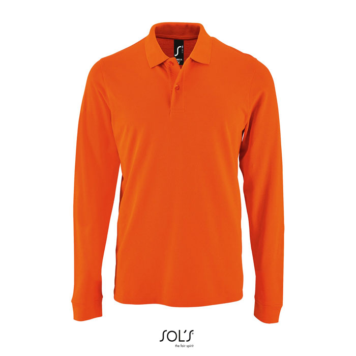 Polo publicitaire homme 180gr PERFECT MEN LSL Orange 1